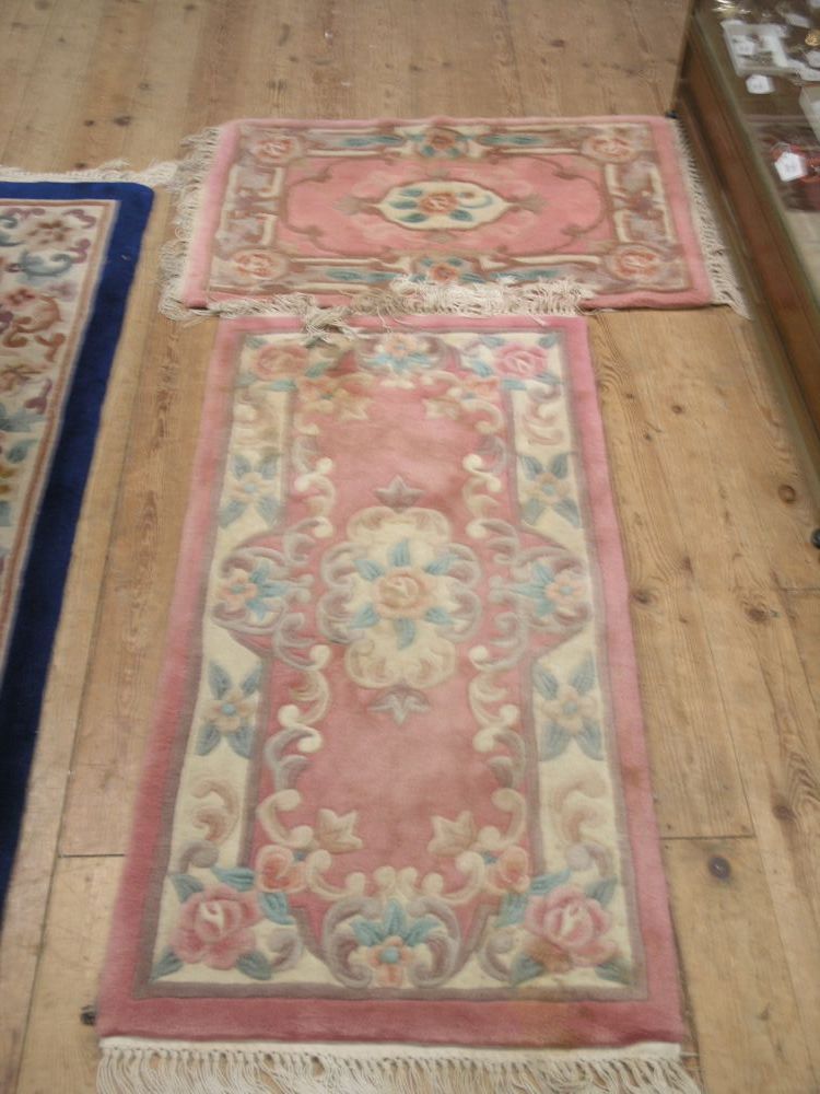 Appraisal: Five various Chinese wool rugs and an English rug