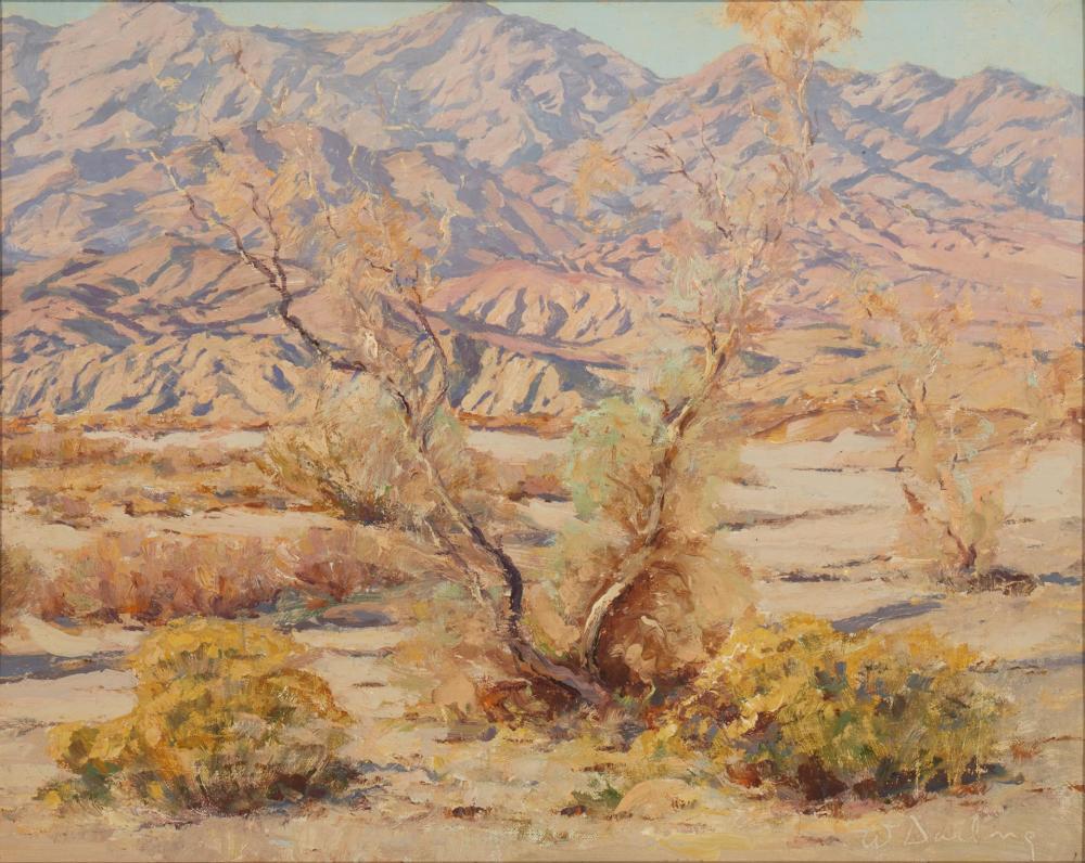 Appraisal: William S Darling - Laguna Beach CA Desert landscape Oil