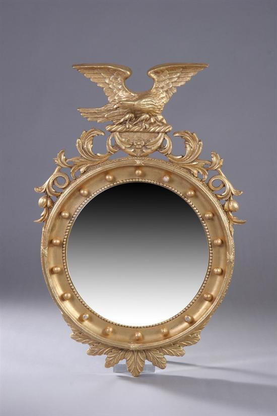 Appraisal: AMERICAN EMPIRE STYLE GIRANDOLE MIRROR th century reproduced by Metropolitan