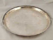 Appraisal: A circular white metal tests silver salver cm dia the