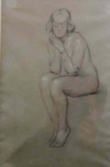 Appraisal: Charles Haslewood Shannon British - Sketch of a nude lady