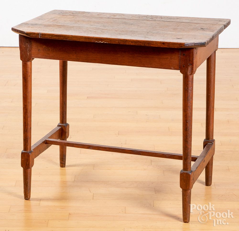 Appraisal: Pine and walnut work table early th c Pine and