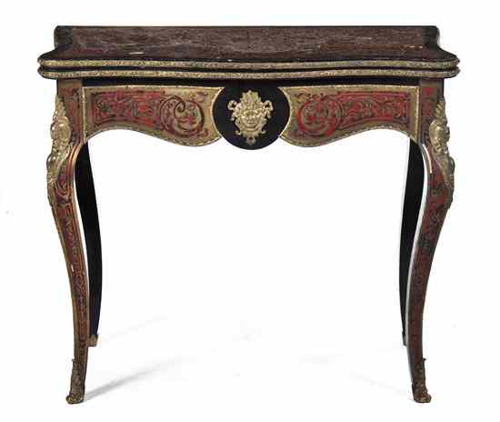 Appraisal: A Napoleon III Gilt Metal Mounted Boulle Games Table the