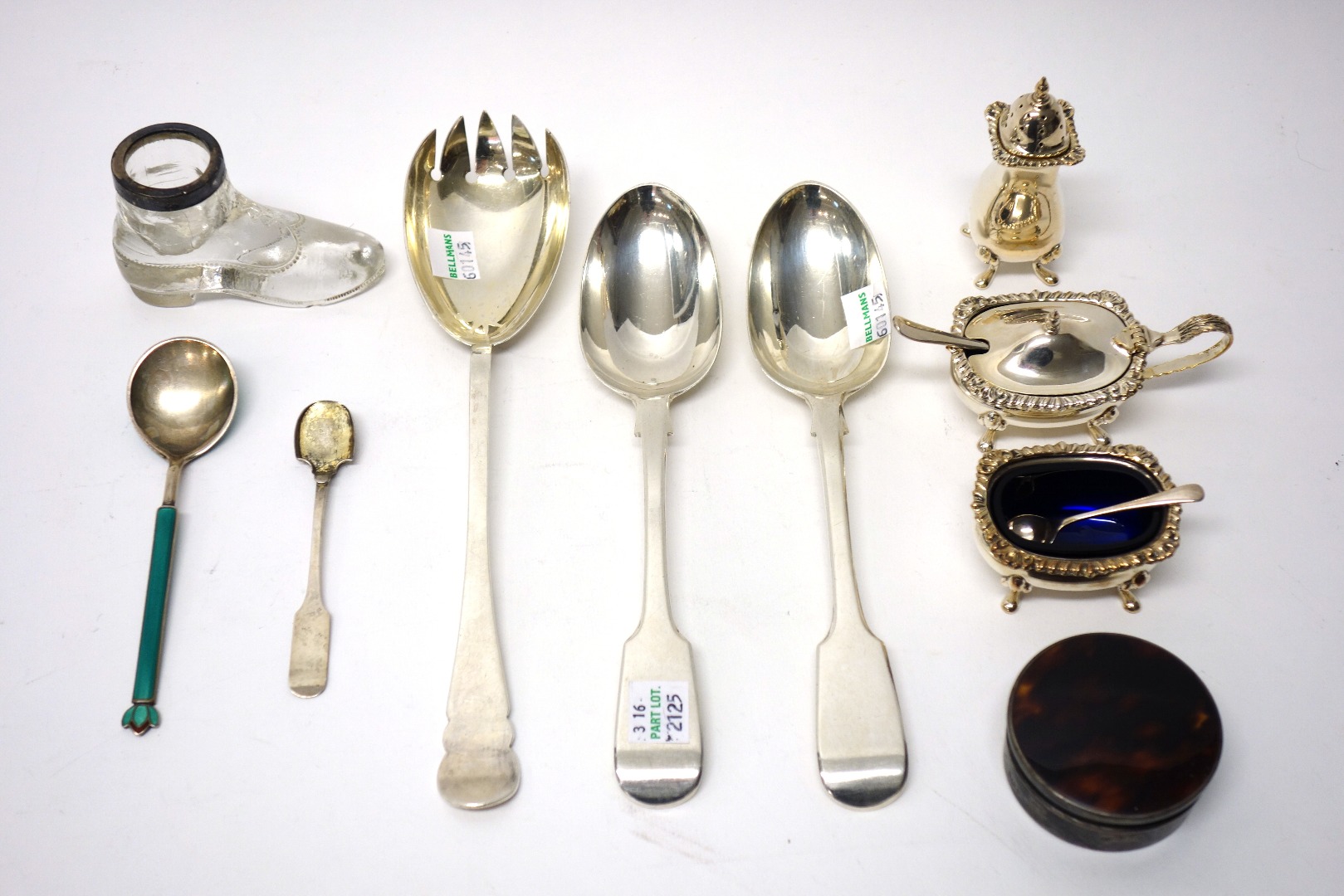 Appraisal: A group of silver and silver mounted wares comprising a