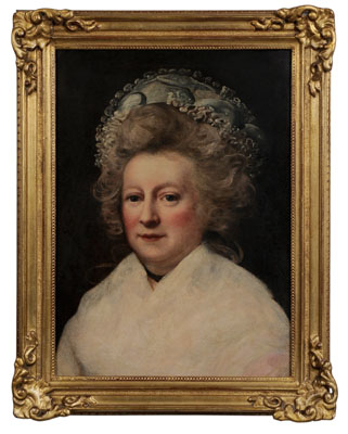 Appraisal: American School th century Martha Washington unsigned oil on canvas