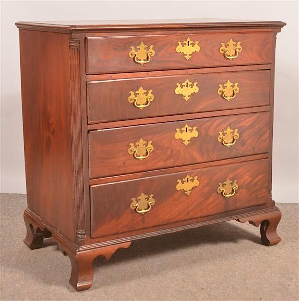 Appraisal: Chippendale Mixed Hardwood Chest of Drawers American Chippendale Mixed Hardwood