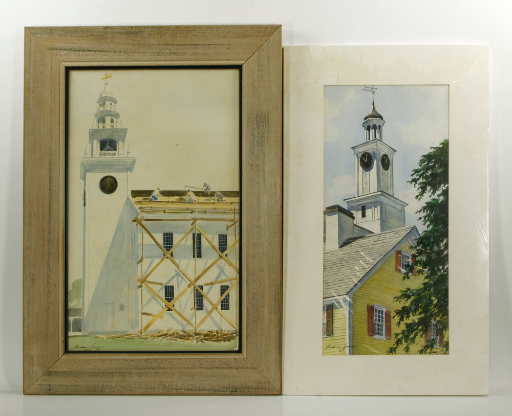 Appraisal: - James Watercolors Frederic James American - lot of two