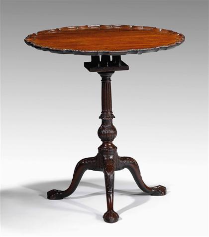 Appraisal: George III mahogany tilt-top table late th century The circular