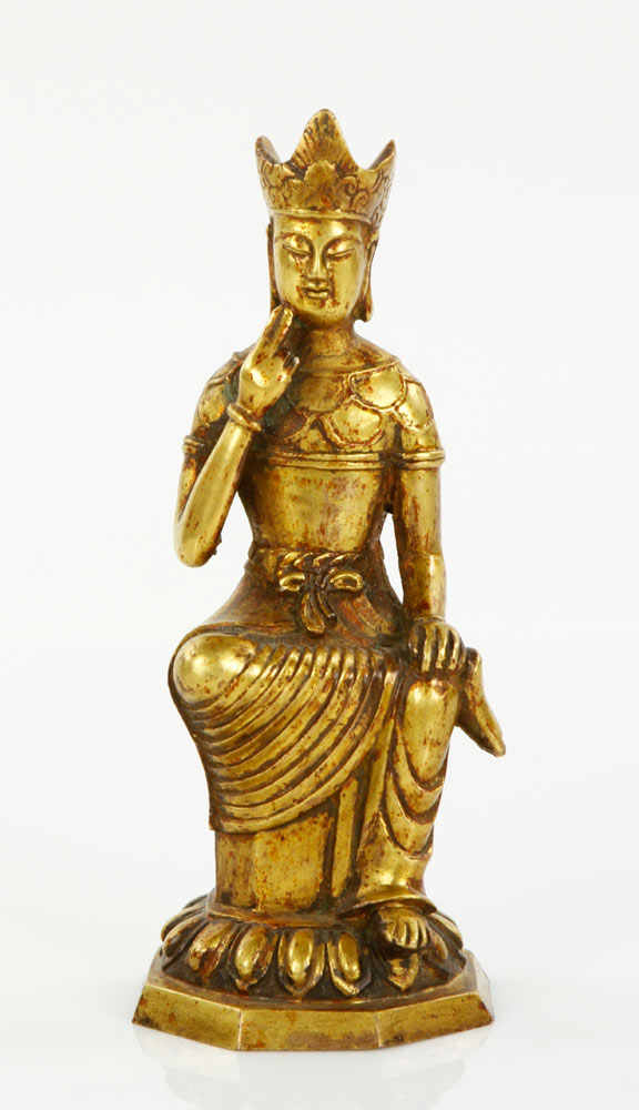 Appraisal: - th C Korean Buddha th century Korean Buddha gilt