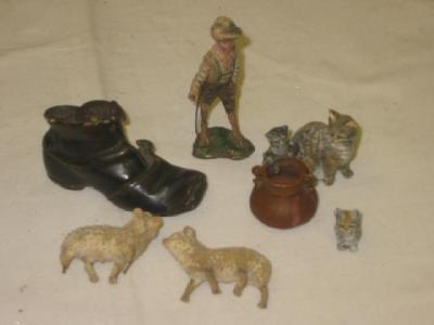 Appraisal: Various Elastolin and similar figures comprising farmer two sheep two