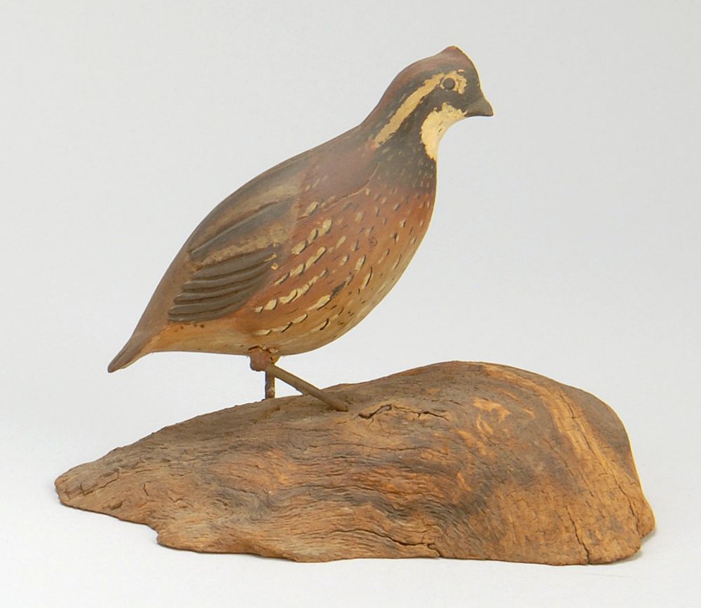 Appraisal: MINIATURE MALE BOBWHITE QUAIL By Russ Burr of Hingham Massachusetts