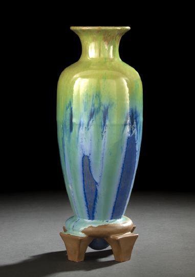 Appraisal: Fine and Rare Fulper Pottery Drip-Glazed Vase first quarter th