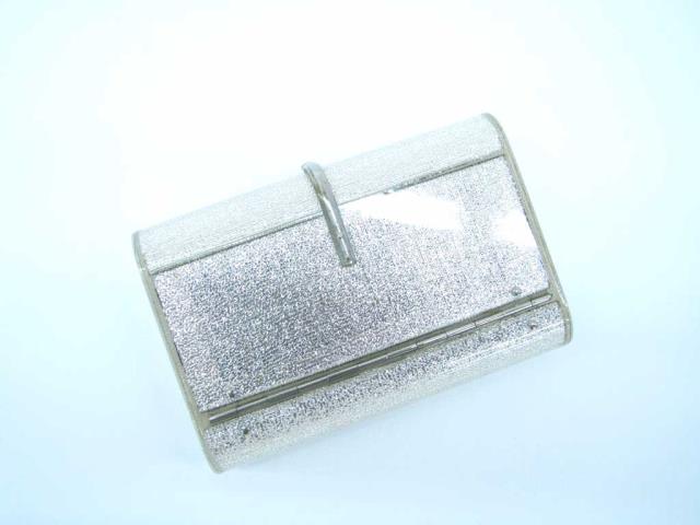 Appraisal: Wilardy vintage lucite silver clutch Silver tone top latch closure