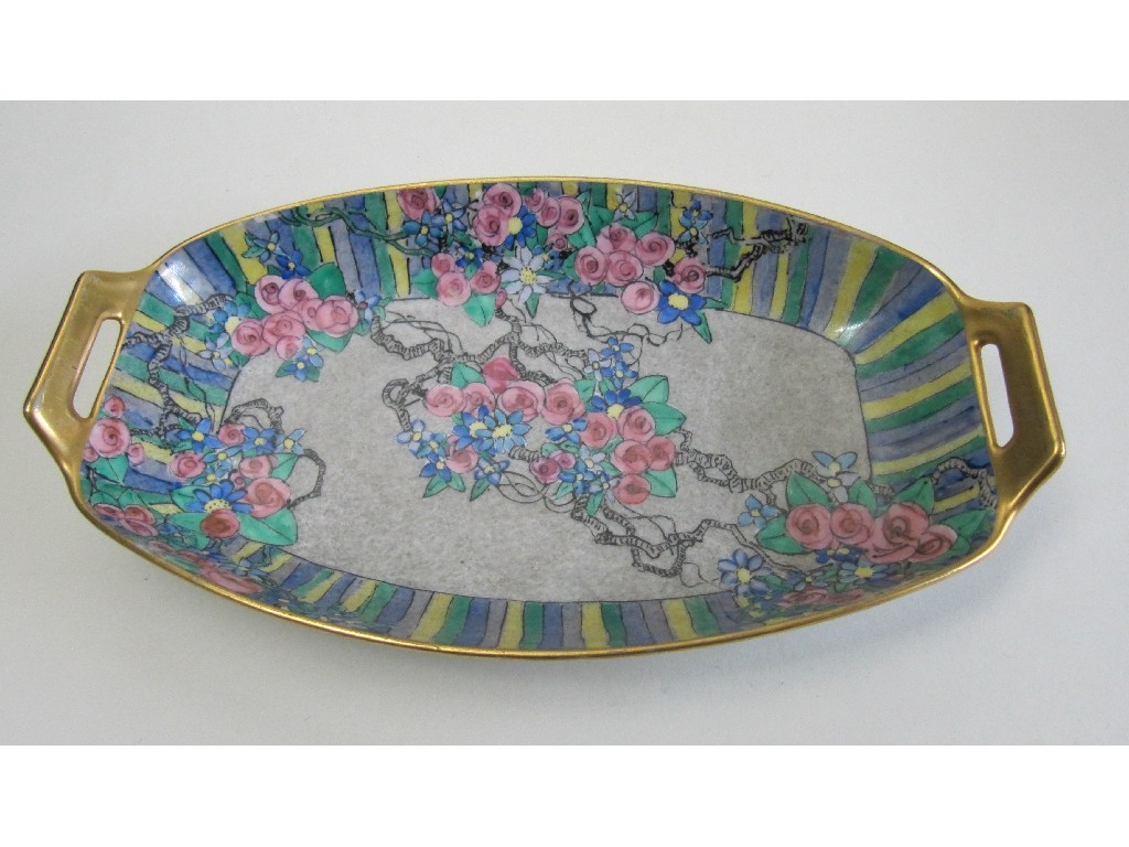 Appraisal: Glasgow lady artist five porcelain dishes painted with flowers