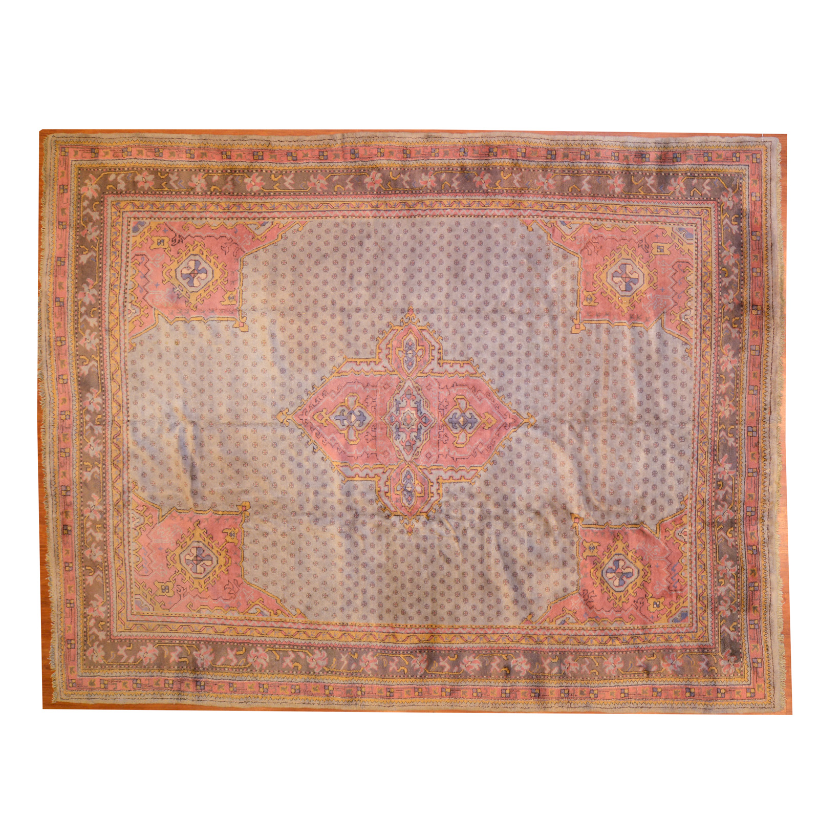 Appraisal: OUSHAK CARPET TURKEY X Second quarter- th century hand-knotted wool