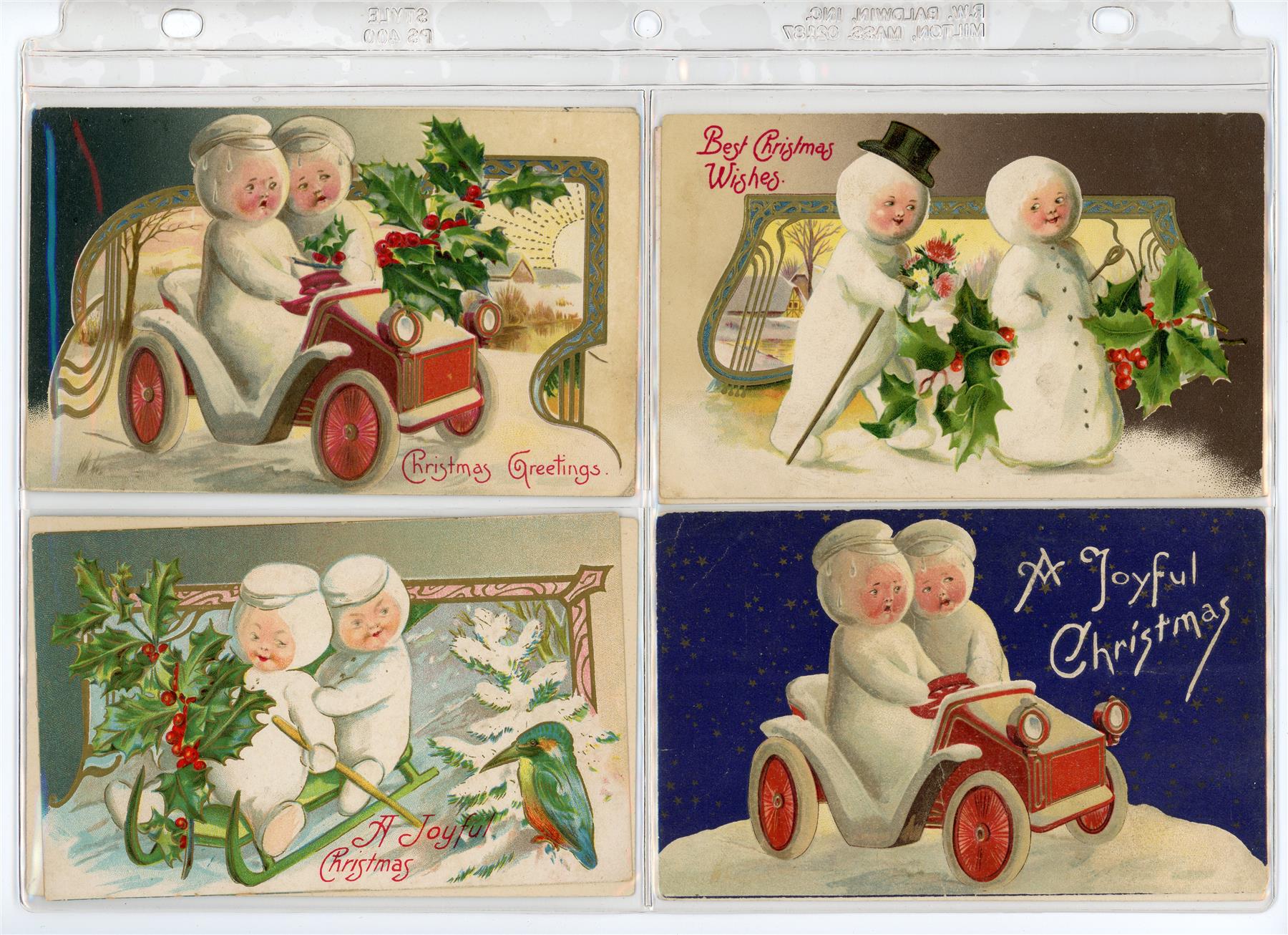 Appraisal: GROUP OF TWENTY-SEVEN CHRISTMAS POSTCARDS SEVERAL BY JOHN WINSCH Printed