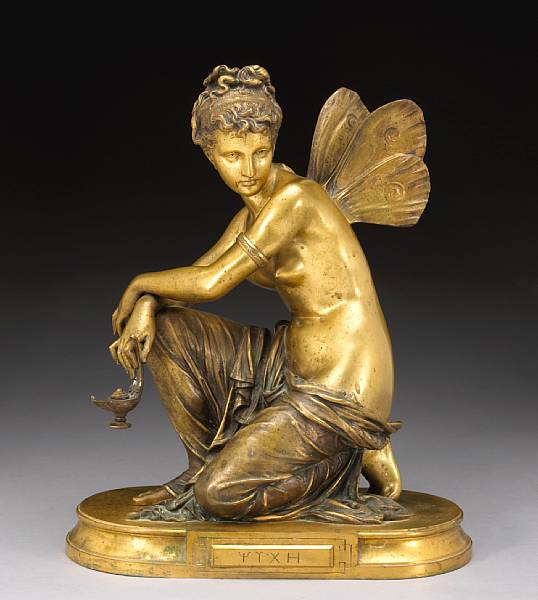 Appraisal: A French bronze figure of Psyche cast after a model