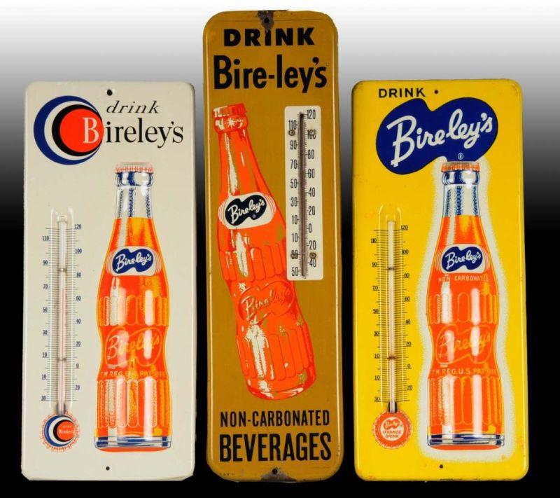 Appraisal: Lot of Bireley's Tin Thermometers Description Circa s and s