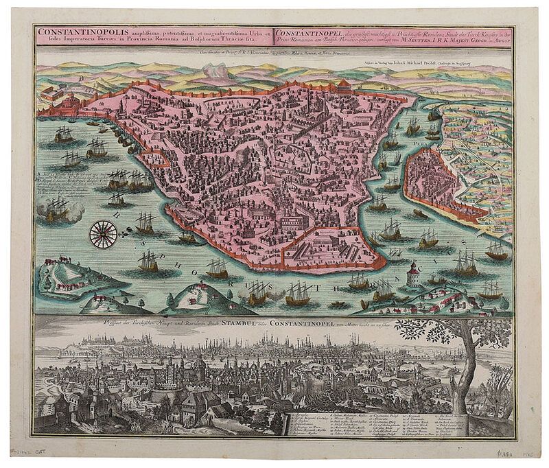 Appraisal: Seutter - Plan of Istanbul circa Matth us Seutter German