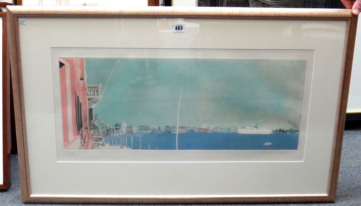 Appraisal: Patrick Procktor - Venice colour aquatint signed and numbered cm