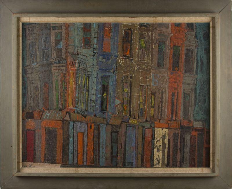 Appraisal: Karl Zerbe Am - Columbus Castles mixed media on masonite