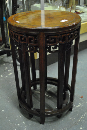 Appraisal: Chinese hardwood nest of two circular tables c