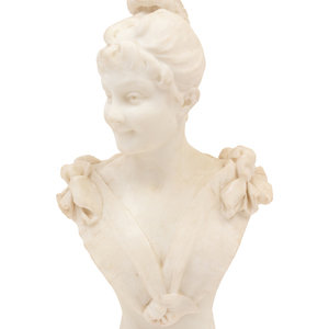 Appraisal: Rafaello Battelli Italian th Century Bust of a Young Woman