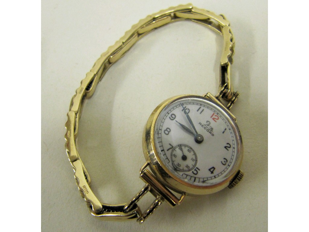 Appraisal: Ladies ct gold Record wrist watch on ct gold expanding