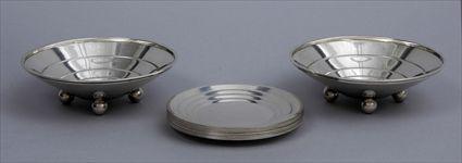 Appraisal: PAIR OF TOWLE ART DECO SILVER DISHES AND TWELVE MATCHING