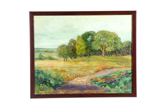 Appraisal: LANDSCAPE BY BOB YOUNG AMERICAN TH CENTURY Oil on artist