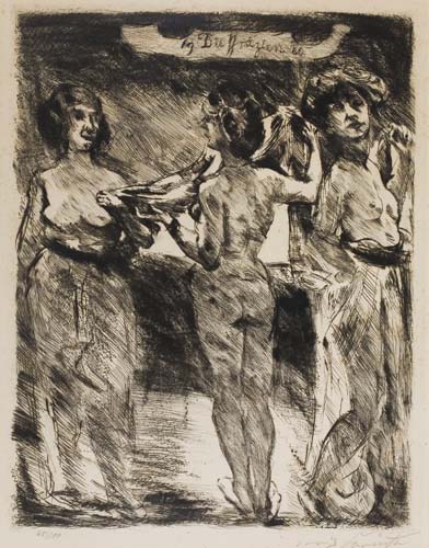 Appraisal: LOVIS CORINTH Three prints Liegender Weiblicher Akt II etching Rudolf