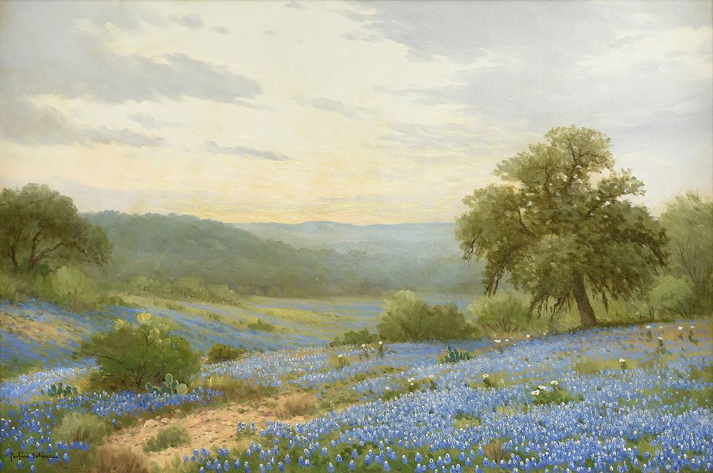 Appraisal: PORFIRIO SALINAS American Texas - A PAINTING Bluebonnets at Dawn