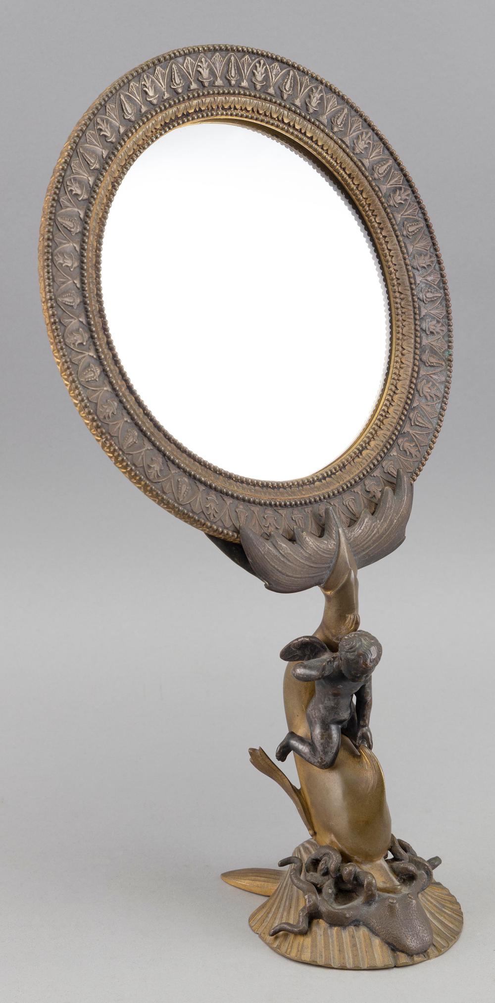 Appraisal: FRENCH BRONZE DRESSING TABLE MIRROR TH CENTURY HEIGHT WIDTH DEPTH