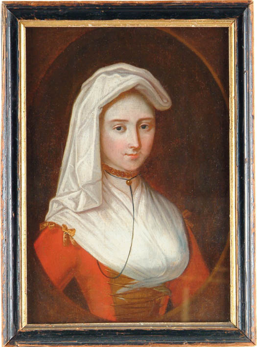 Appraisal: UNSIGNED English th Century PORTRAIT OF AN ELEGANT WOMAN Early