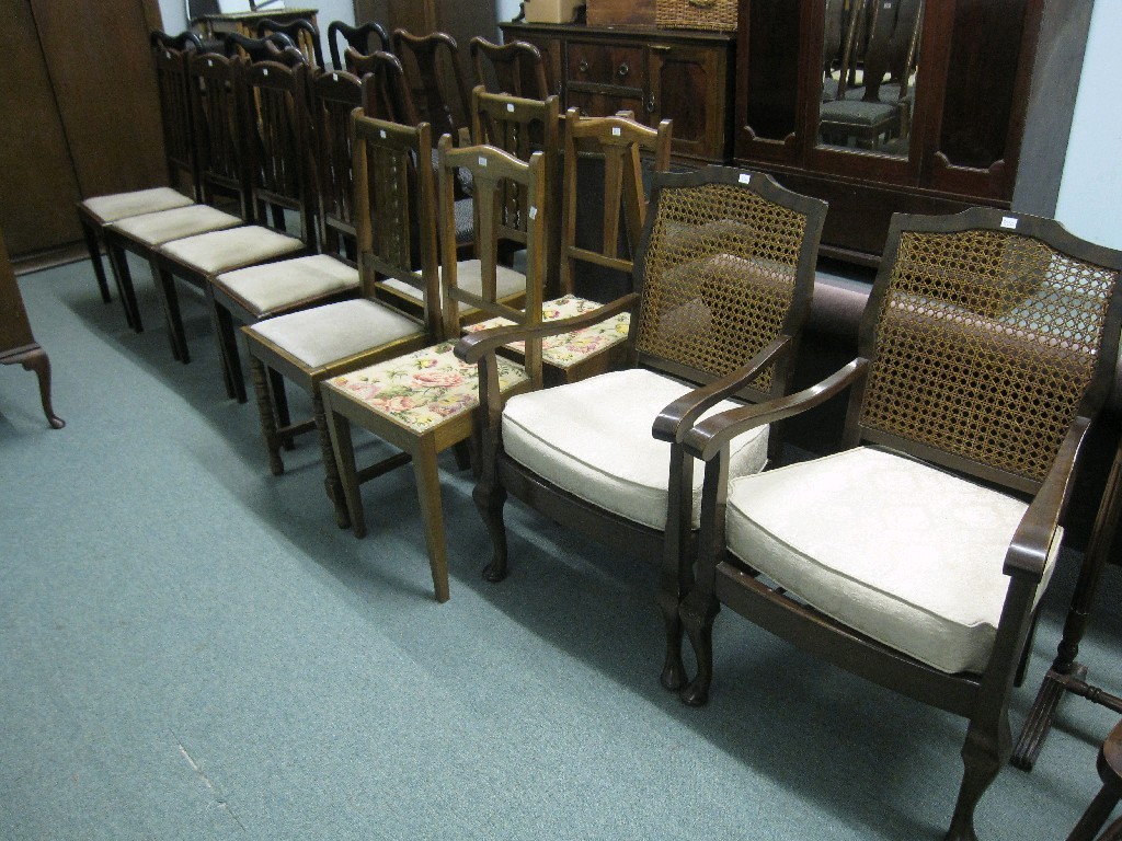 Appraisal: Lot comprising set of four dining chairs two pairs of