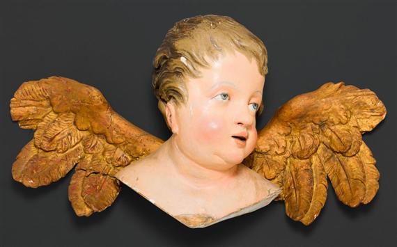 Appraisal: WINGED ANGEL'S HEAD Bodensee region st half of th cent