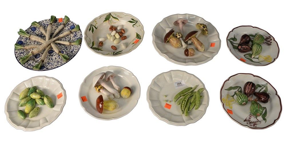 Appraisal: Eight Piece Group of Este For Tiffany Tromp L'Oeil Plates