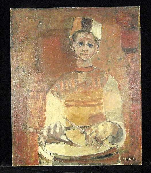 Appraisal: Casama th century Drummer Boy signed 'Casama' lower right oil