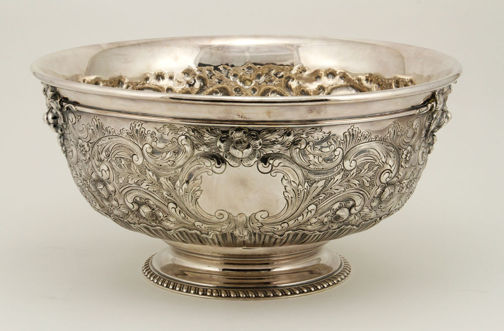 Appraisal: - Reed Barton Punch Bowl Reed Barton punch bowl heavily