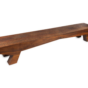 Appraisal: A Contemporary Fijian Carved Wood Bench TH CENTURY Height x