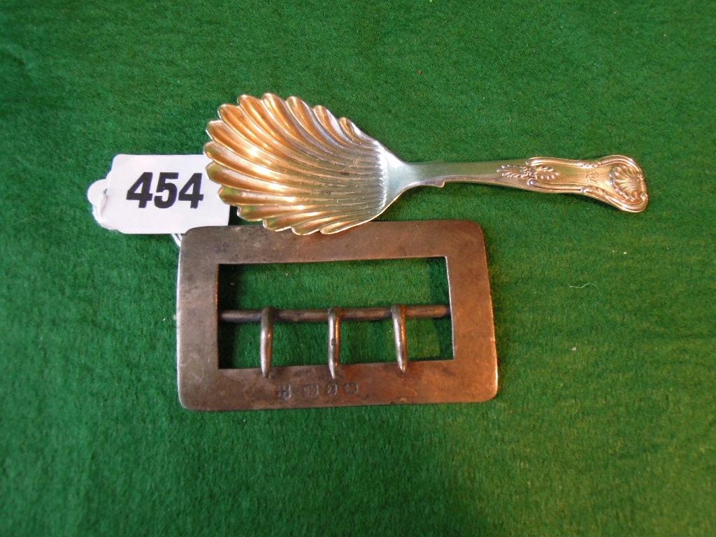 Appraisal: A Victorian silver caddy spoon with shell shaped bowl Edinburgh