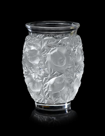 Appraisal: Lalique 'Bagatelle' pattern glass vase H in Dia in PROVENANCE