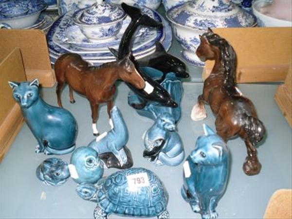 Appraisal: Two Royal Doulton figural horses together with a quantity of