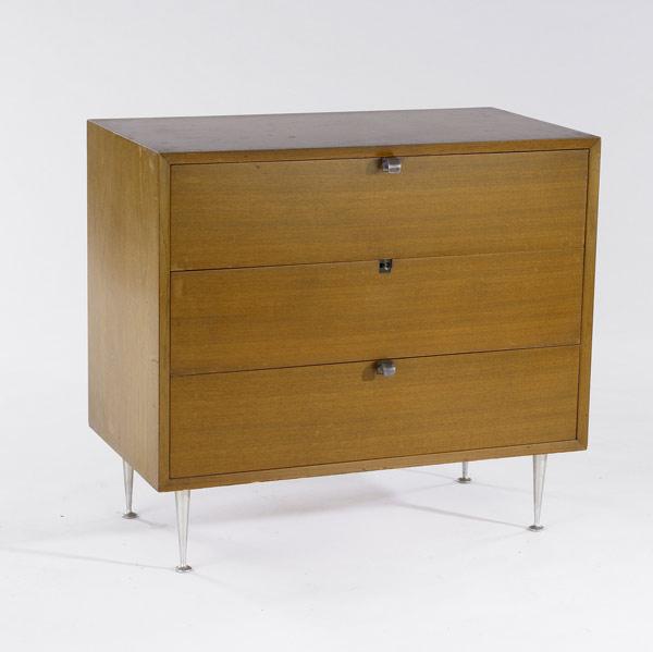 Appraisal: GEORGE NELSON HERMAN MILLER Three drawer chest with walnut veneer