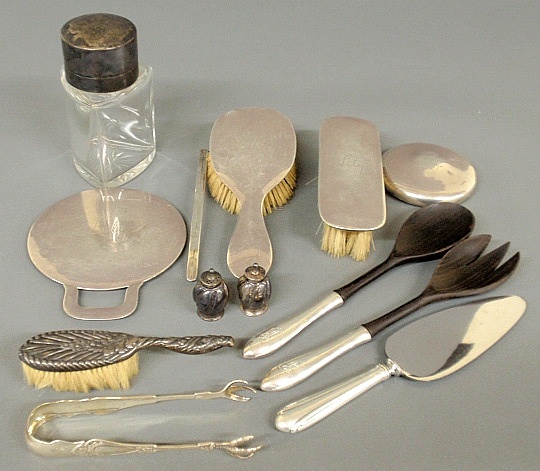 Appraisal: - Group of sterling silver tableware and accessories to include