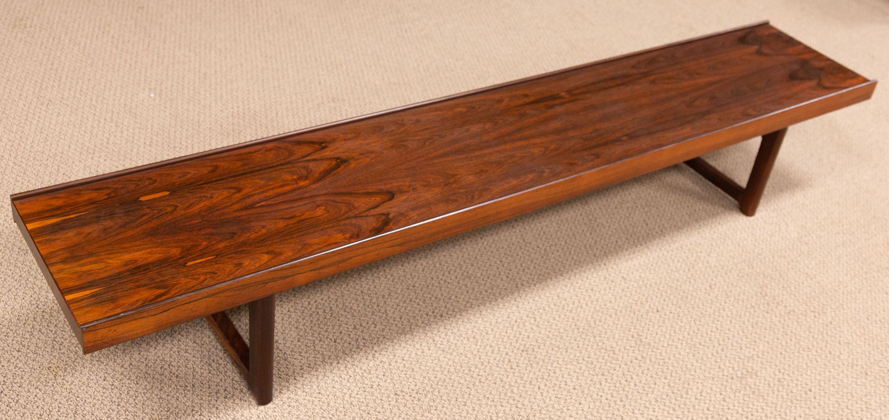 Appraisal: TORBJORN AFDAL KORBO BENCH Brazilian rosewood For Bruskbo Scandinavian circa