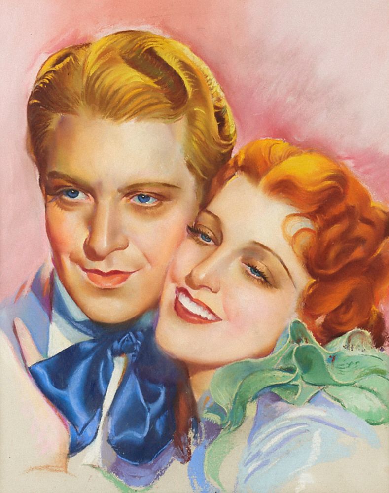 Appraisal: Charles Rubino Nelson Eddy Jeanette MacDonald Pastel on Board Charles