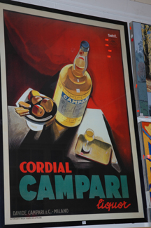 Appraisal: LARGE FRAMED CAMPARI POSTER