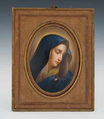 Appraisal: A Berlin Porcelain Plaque of The Virgin Mary A hand