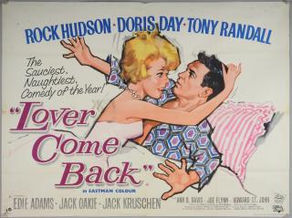 Appraisal: Lover Come Back British Quad film poster starring Rock Hudson